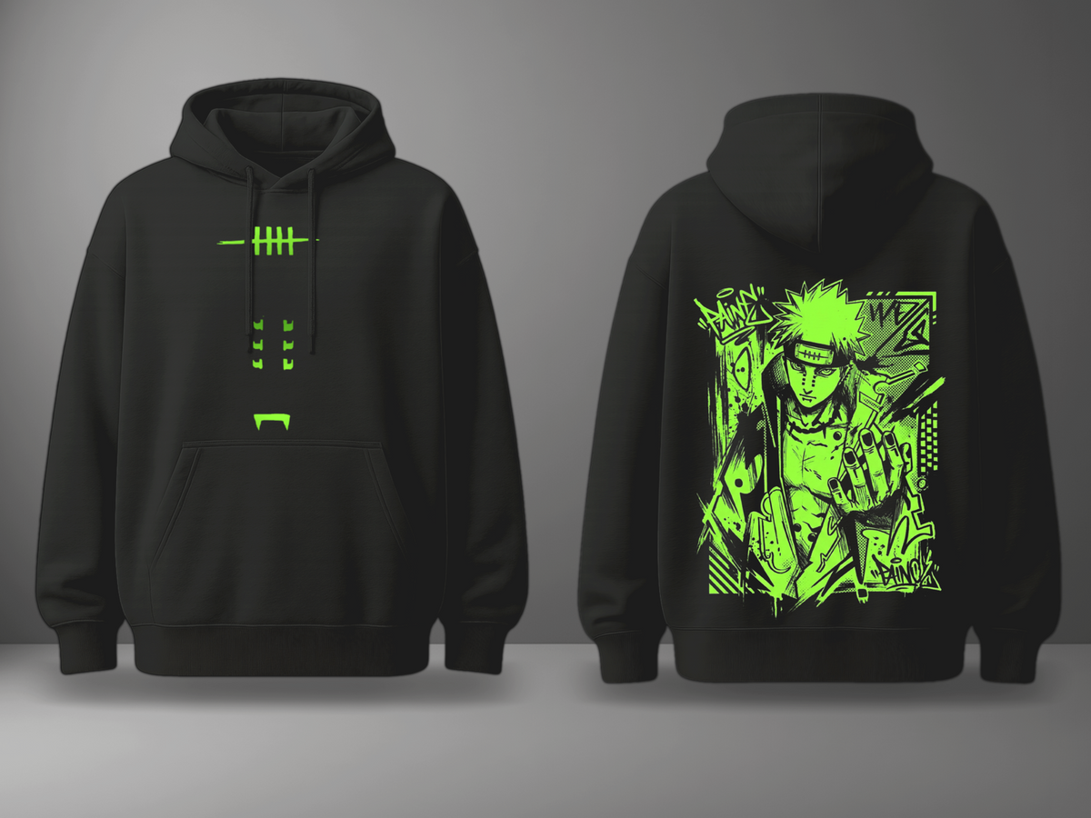 Oversize суичър Pain – Green