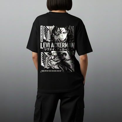 Oversize тениска Levi Ackerman – B&W