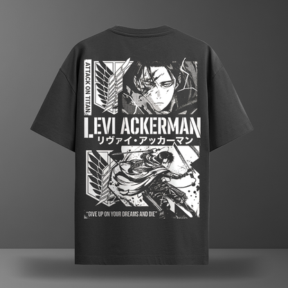 Oversize тениска Levi Ackerman – B&W