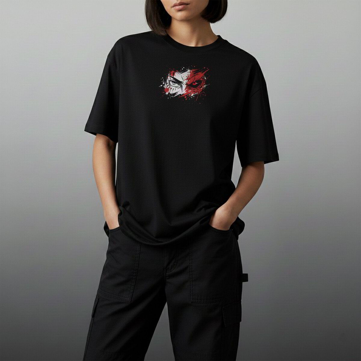 Oversize тениска Eren Yeager – Red