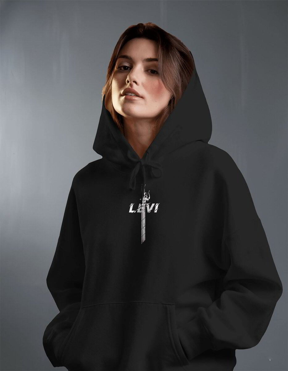Oversize суичър Levi Ackerman – B&W