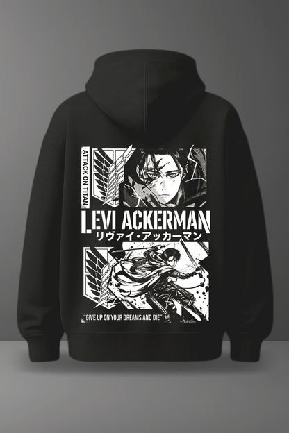 Oversize суичър Levi Ackerman – B&W