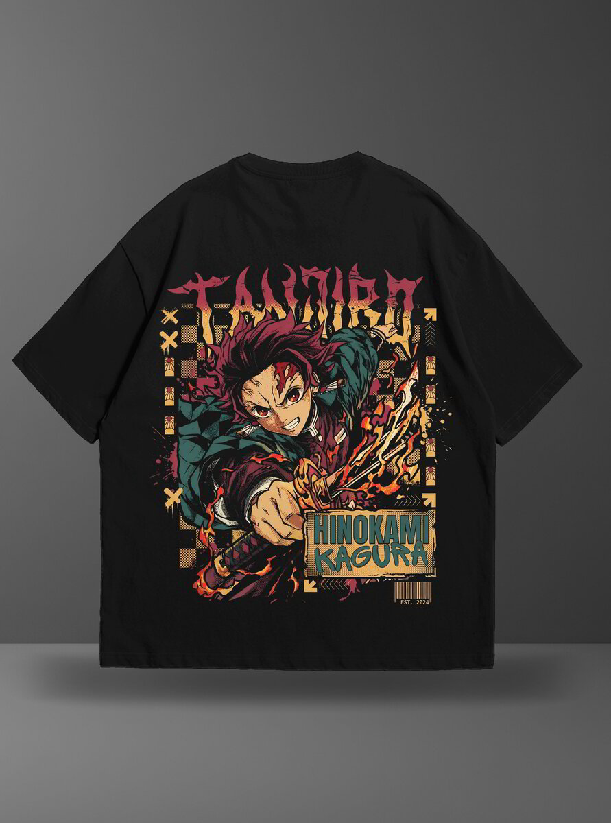 Oversize тениска Tanjiro – Hinokami Kagura