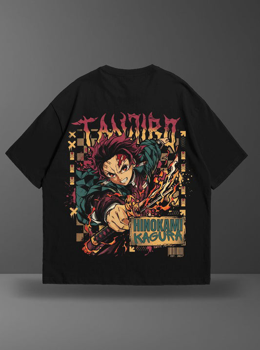 Oversize тениска Tanjiro – Hinokami Kagura