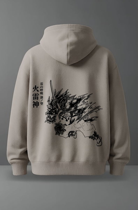 Oversize суичър Zenitsu – Flaming Thunder God