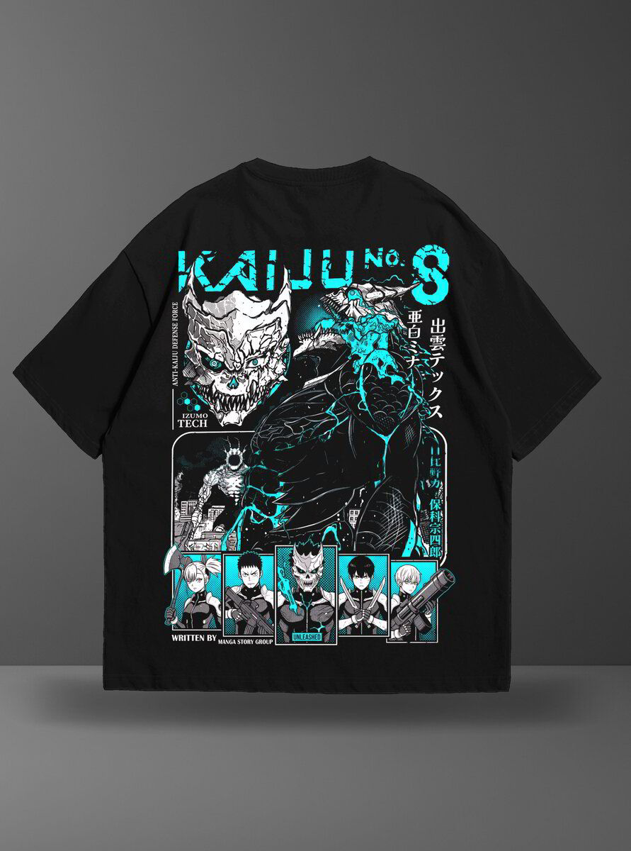 Oversize тениска Kaiju No. 8