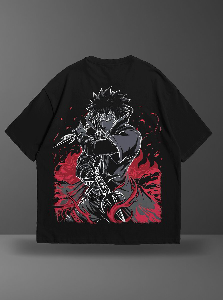 Oversize тениска Minato Namikaze – Red