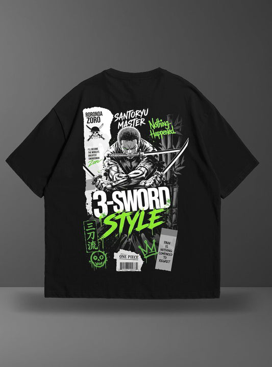Oversize тениска Roronoa Zoro – Santoryu Master