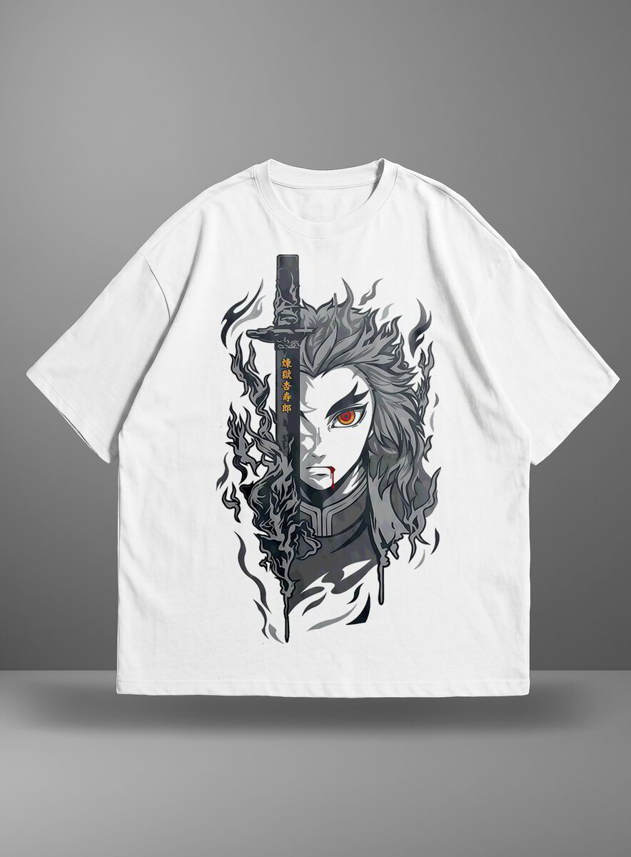 Oversize тениска Rengoku – White