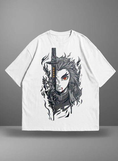 Oversize тениска Rengoku – White