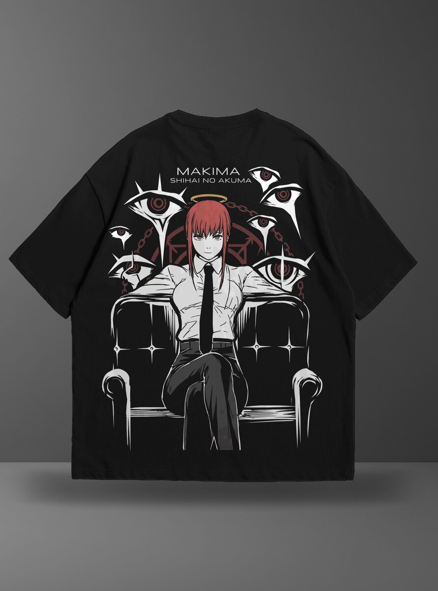 Oversize тениска Makima – Shihai no Akuma