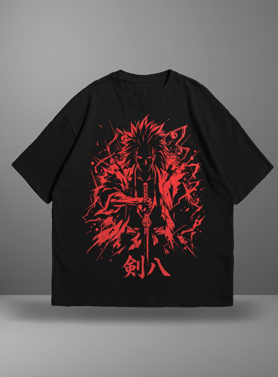Oversize тениска Kenpachi Zaraki – Red