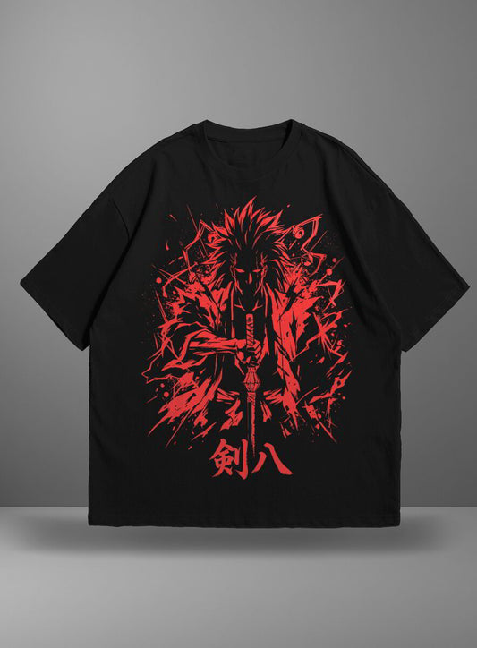 Oversize тениска Kenpachi Zaraki – Red