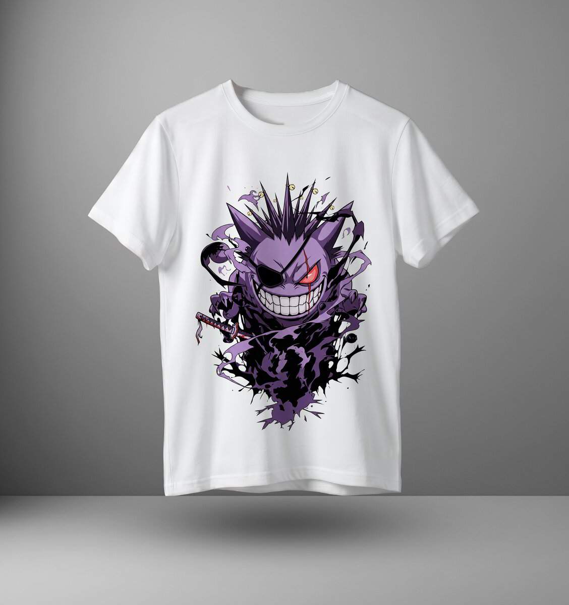 Тениска Gengar x Kenpachi Zaraki – Бял