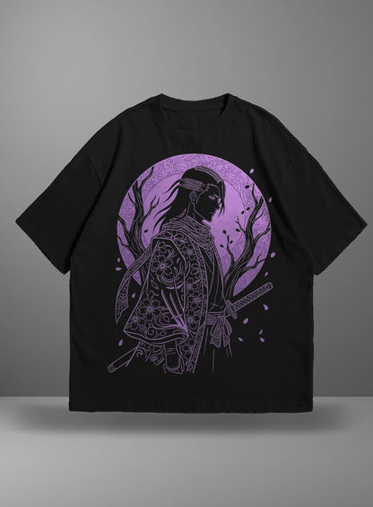 Oversize тениска Byakuya Kuchiki – Purple Bloom