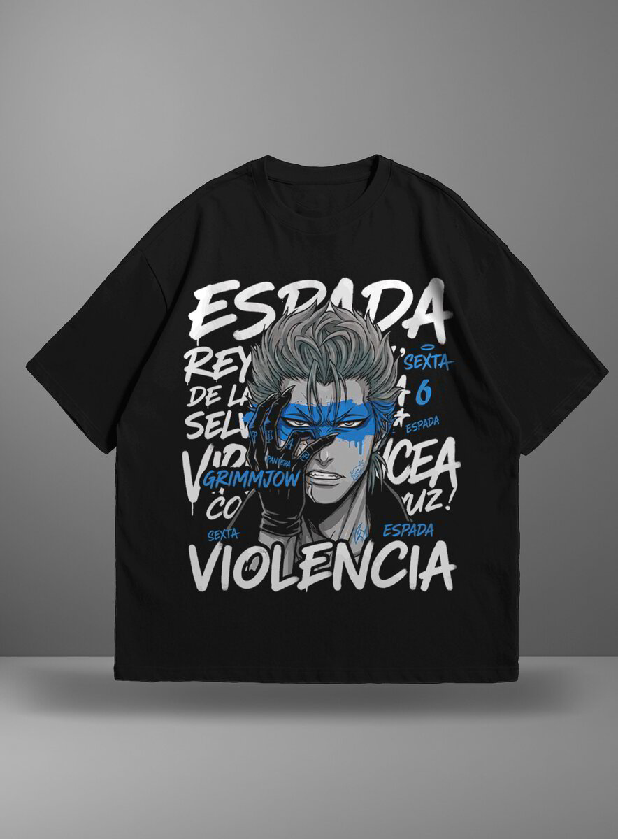 Oversize тениска Grimmjow Jaegerjaquez – Violencia