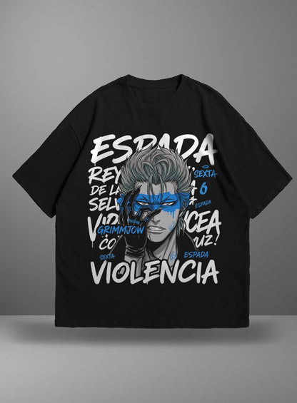 Oversize тениска Grimmjow Jaegerjaquez – Violencia