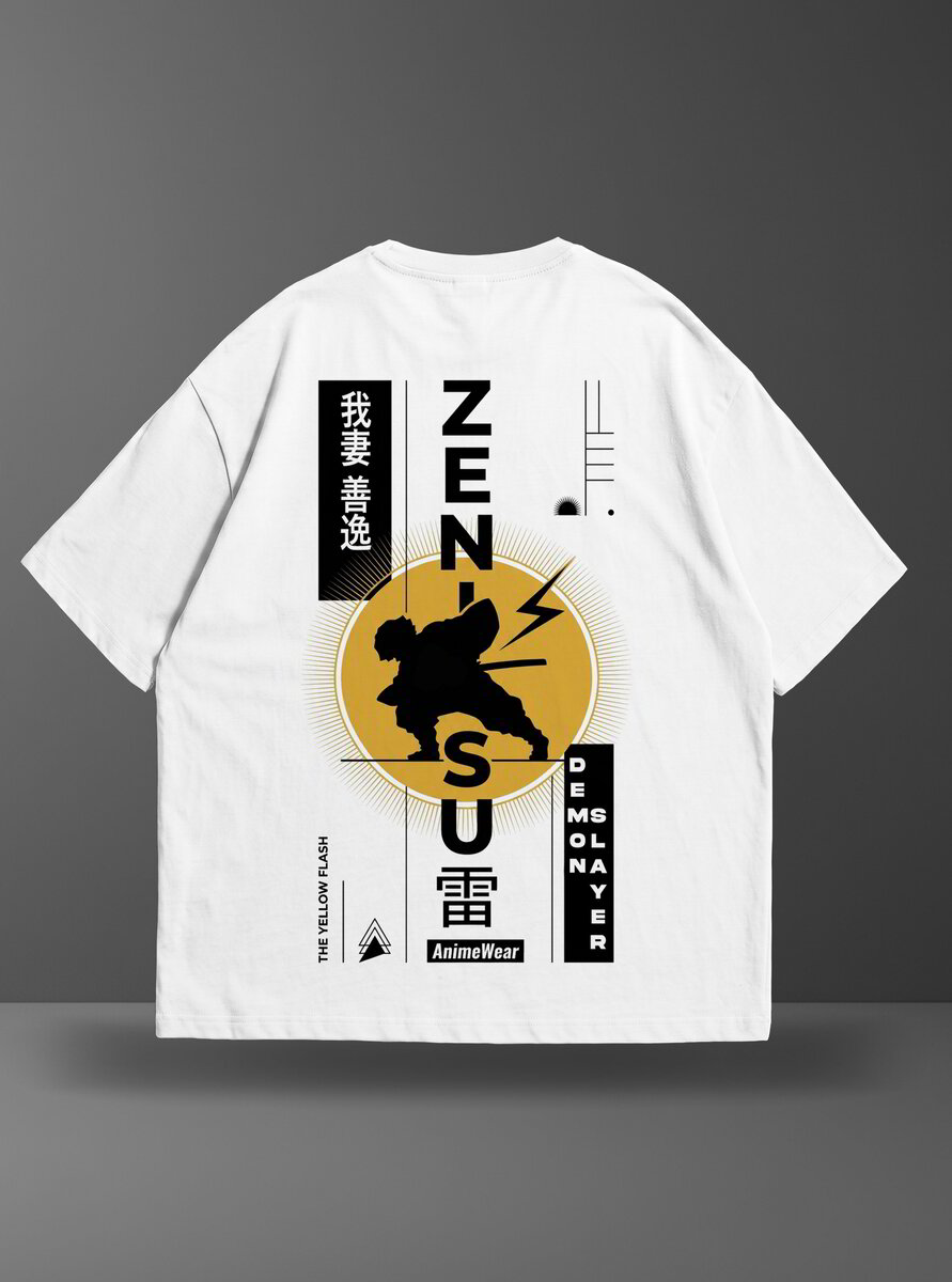 Oversize тениска Zenitsu – Yellow Flash