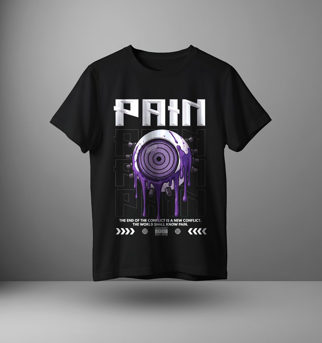Тениска Pain – EYE – Черен