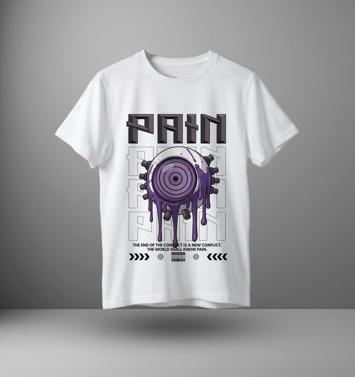 Тениска Pain – EYE – Бял