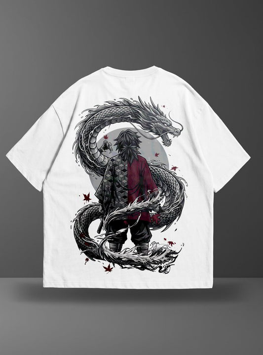 Oversize тениска Giyu Tomioka – Water Dragon