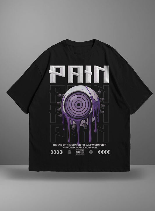 Oversize тениска Pain – EYE – Черен