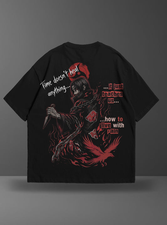 Oversize тениска Itachi Uchiha – Time doesn't heal...