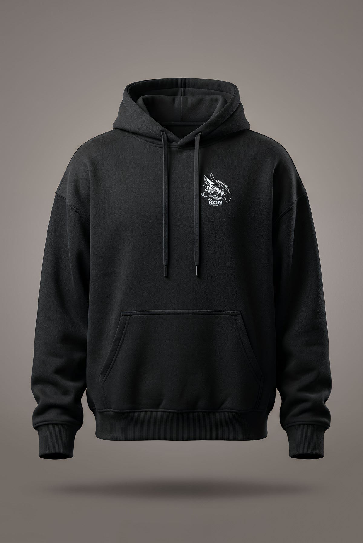 Oversize суичър Fox Devil – Черен