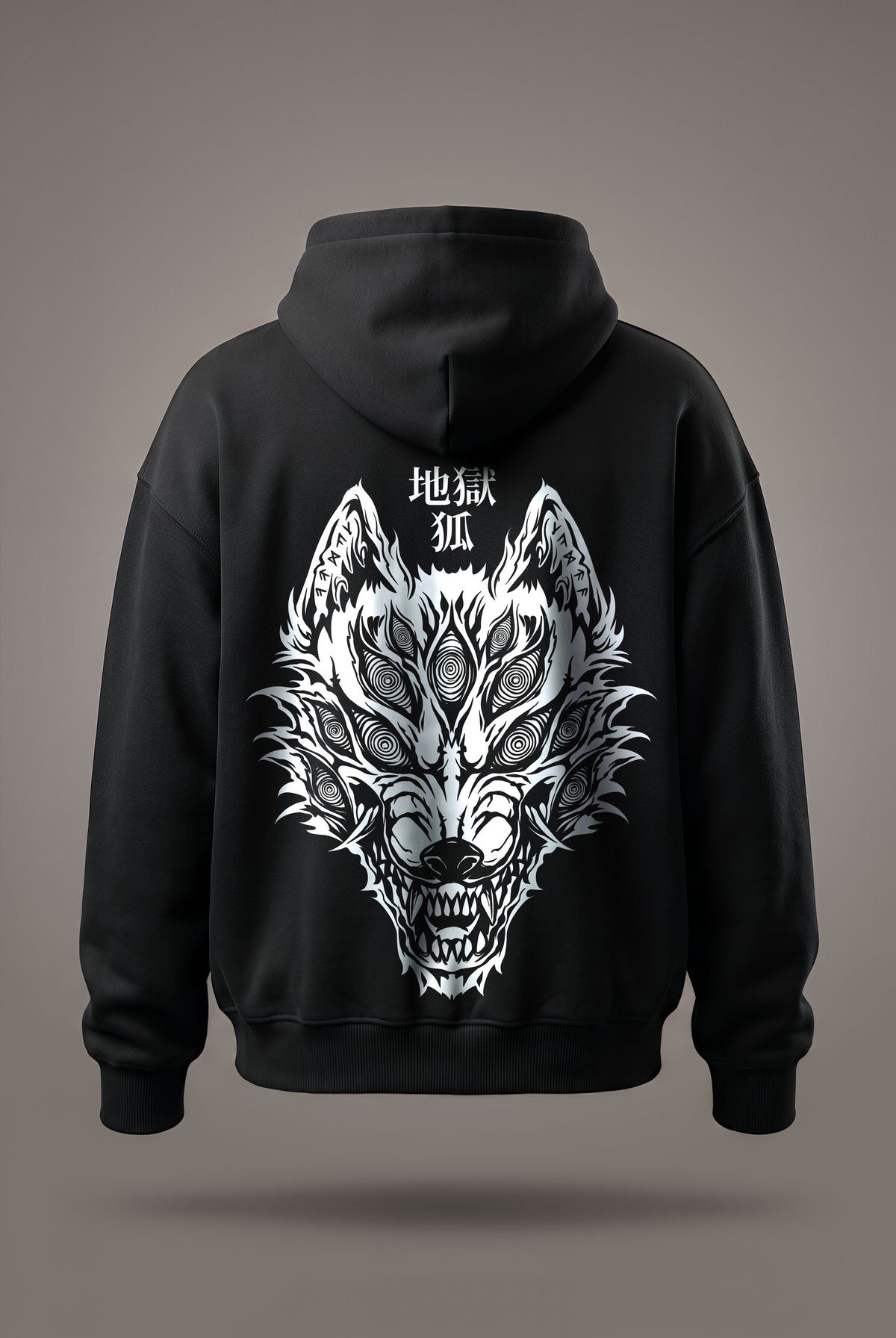 Oversize суичър Fox Devil – Черен