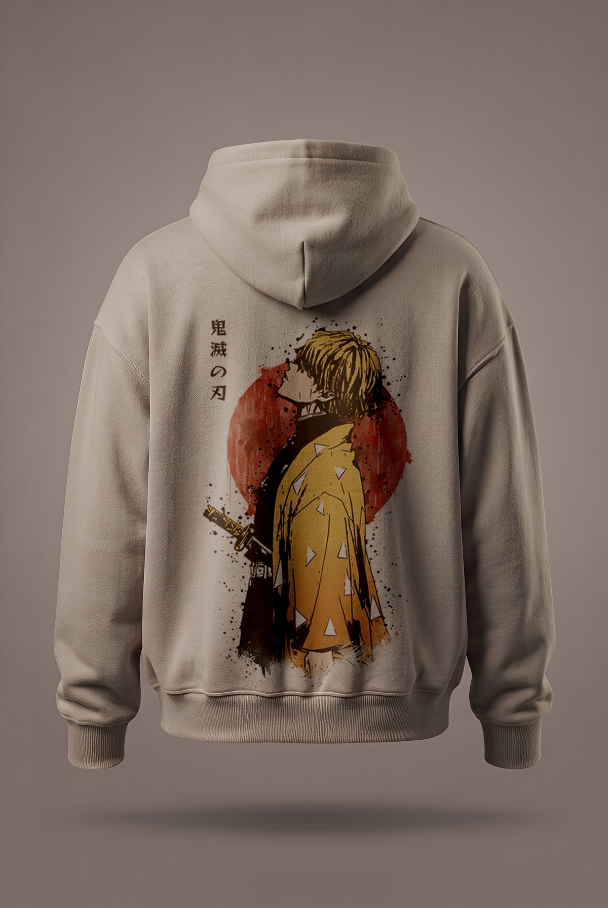 Oversize суичър Zenitsu Agatsuma – Red Moon
