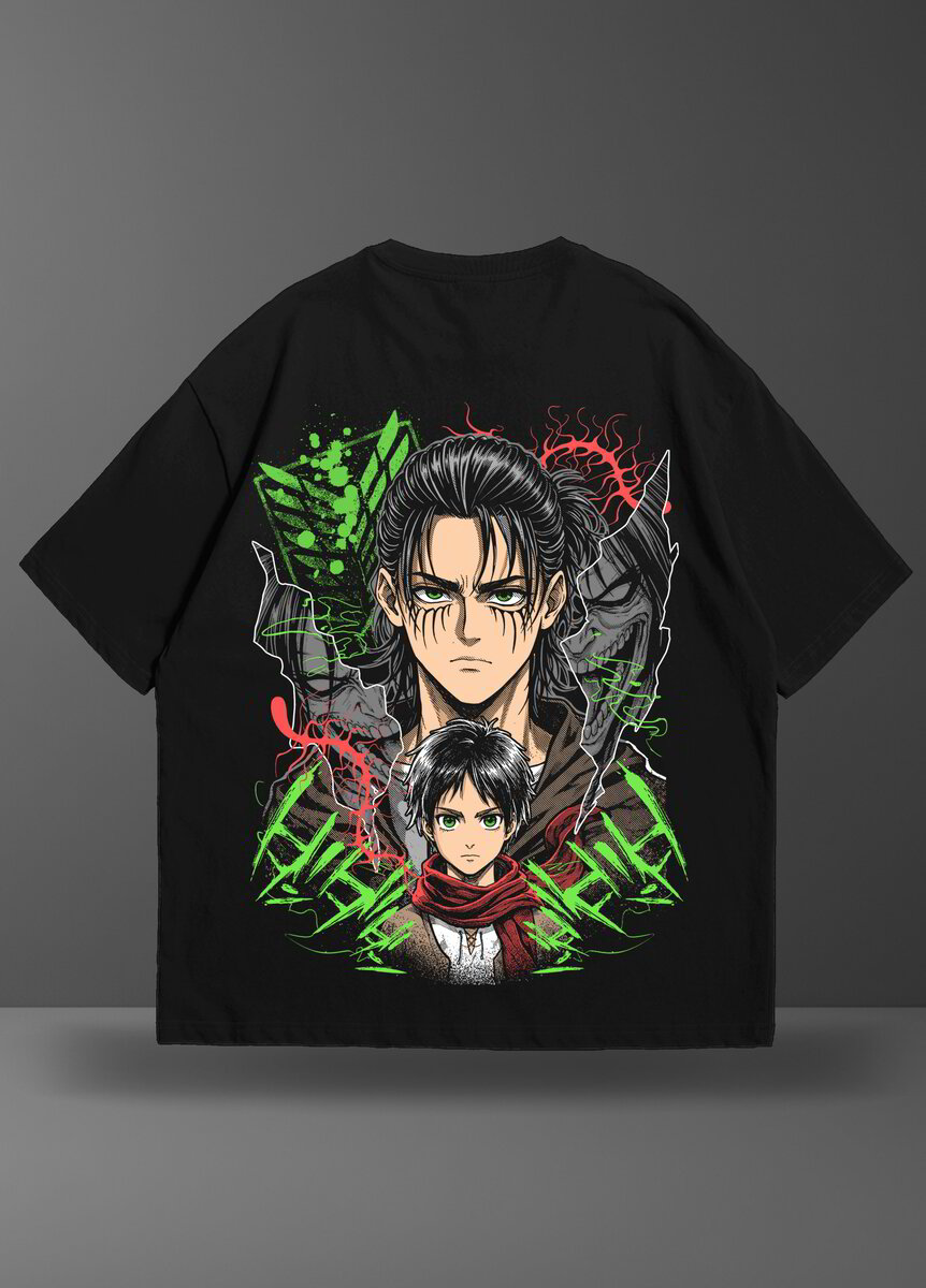 Oversize тениска Eren Yeager – Exclusive